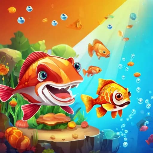 Gamification infrastructure — fish frenzy game artwork